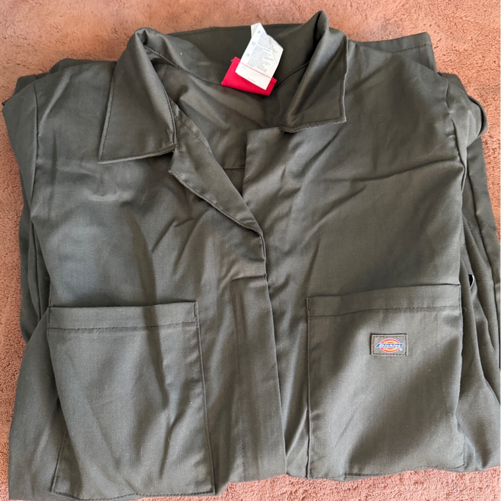 Dickies Short Sleeve TempIQ Coveralls - Moss Green